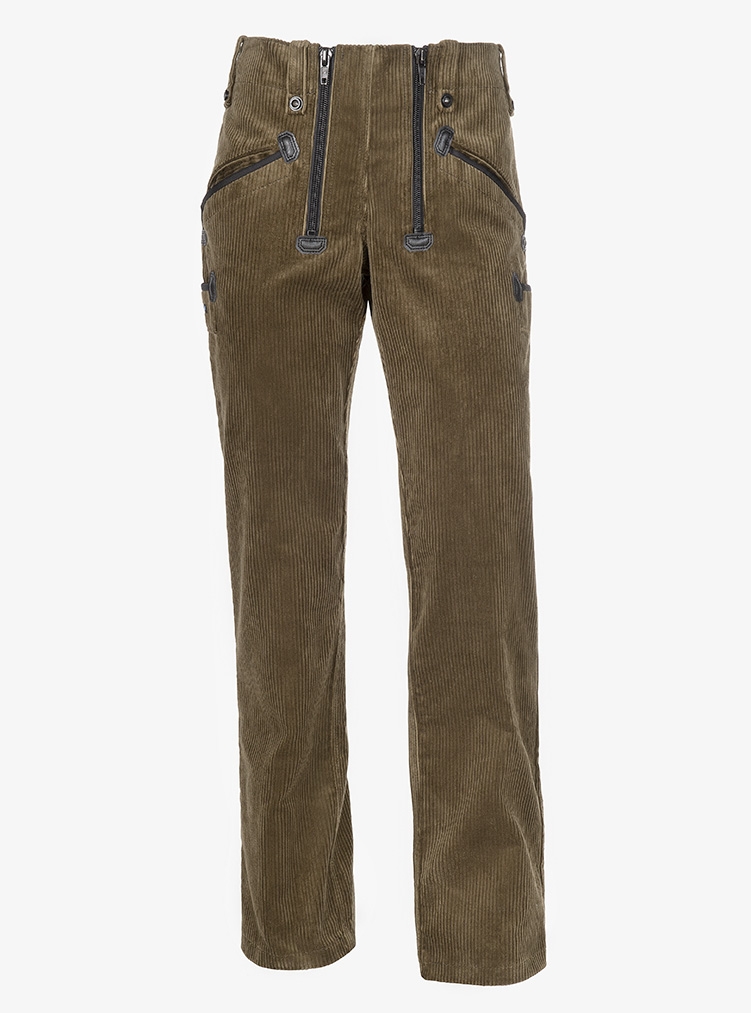 VIRGIS trousers heavy corduroy without bell bottom